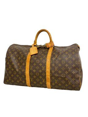 Louis Vuitton Boston Bag Monogram Keepall 50 Brown